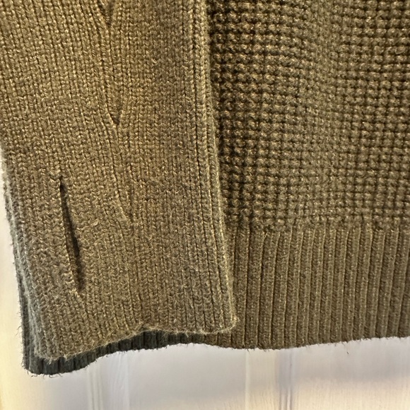 Market & Spruce Deep Olive Green Cowl Neck Sweater - Picture 2 of 9